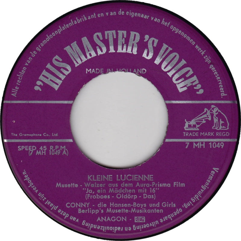 Conny - Kleine Lucienneb Vinyl Singles Vinyl Goed / Hoesje Redelijk "VINYLSINGLES.NL"