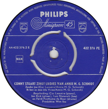 Conny Stuart - Conny Stuart Zingt Liedjes Van Annie M. G. Schmidt 32154 Vinyl Singles EP Vinyl Zeer Goed / Hoesje Goed "VINYLSINGLES.NL"