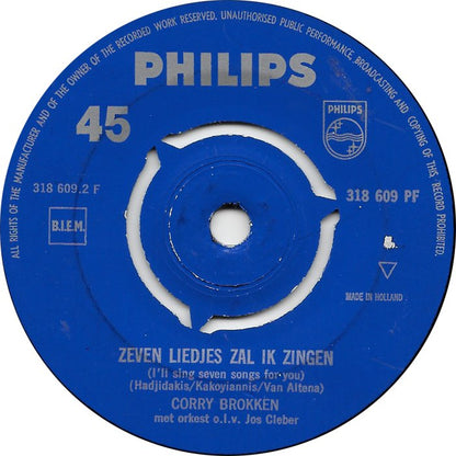 Corry Brokken - Romeo 29611 Vinyl Singles Vinyl Zeer Goed / Hoesje Generic "VINYLSINGLES.NL"