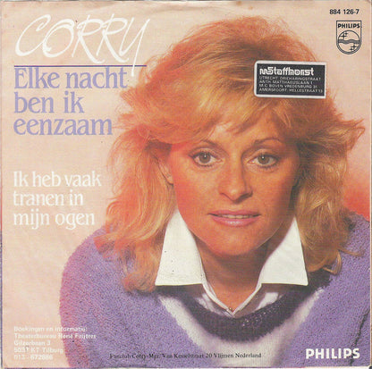 Corry - Elke Nacht Ben Ik Eenzaam Vinyl Singles Vinyl Zeer Goed / Hoesje Goed "VINYLSINGLES.NL"