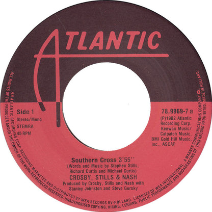 Crosby, Stills & Nash - Southern Cross Vinyl Singles Vinyl Zeer Goed / Hoesje Generic "VINYLSINGLES.NL"