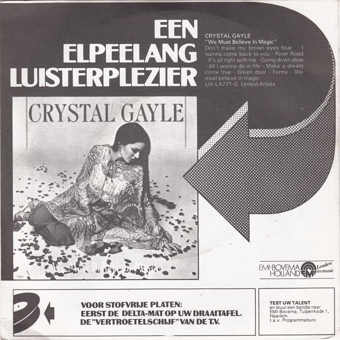 Crystal Gayle - Don't It Make My Brown Eyes Blue 41668 Vinyl Singles Vinyl Goed / Hoes Goed
