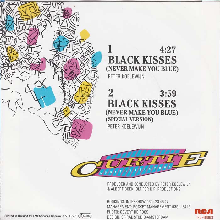 Curtie And The Boombox - Black Kisses 30488 Vinyl Singles Vinyl Zeer Goed / Hoesje Goed "VINYLSINGLES.NL"