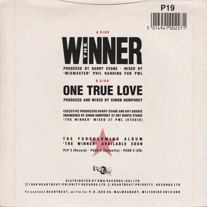 Heartbeat - The Winner Vinyl Singles Vinyl Zeer Goed / Hoesje Goed "VINYLSINGLES.NL"