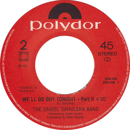 Daniel Sahuleka - We'll Go Out Tonight 37316 Vinyl Singles Vinyl Zeer Goed / Hoesje Goed "VINYLSINGLES.NL"