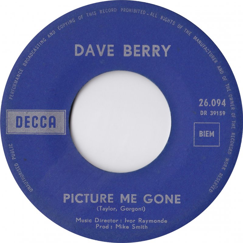 Dave Berry - Picture Me Gone