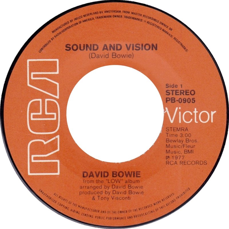 David Bowie - Sound And Vision Vinyl Singles Vinyl Zeer Goed / Hoesje Generic "VINYLSINGLES.NL"