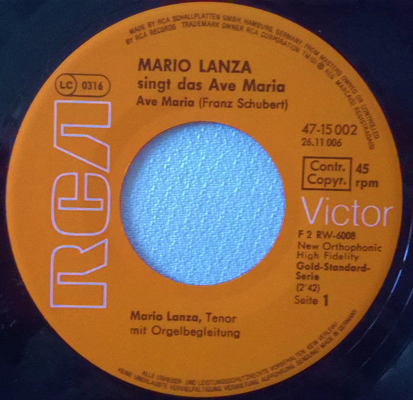 Mario Lanza - Mario Lanza Singt Das Ave Maria 06663