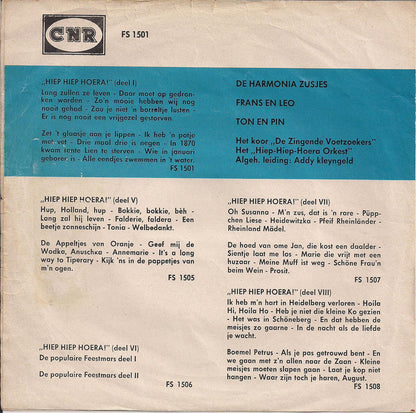Harmonia Zusjes - Frans en Leo - Ton en Pim - Hiep Hiep Hoera! (Deel I) 13489 Vinyl Singles Vinyl Zeer Goed / Hoesje Goed "VINYLSINGLES.NL"