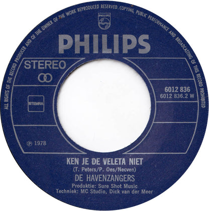 Havenzangers - Waarom Gaan Wij Voor Goed Van Elkander 30204 Vinyl Singles Vinyl Zeer Goed / Hoesje Goed "VINYLSINGLES.NL"