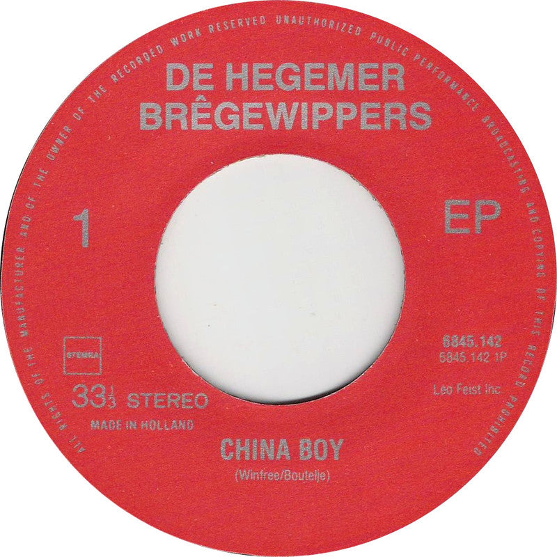 Hegemer Brêgewippers - China Boy Vinyl Singles Vinyl Zeer Goed / Hoesje Goed "VINYLSINGLES.NL"