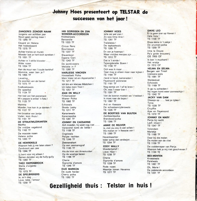 Heikrekels - Jij Bent Voor Mij Alleen 34713 Vinyl Singles Vinyl Zeer Goed / Hoesje Goed "VINYLSINGLES.NL"