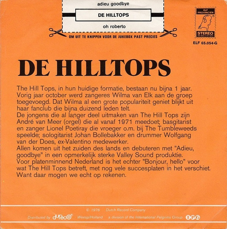 Hilltops - Adieu Goodbye 16300