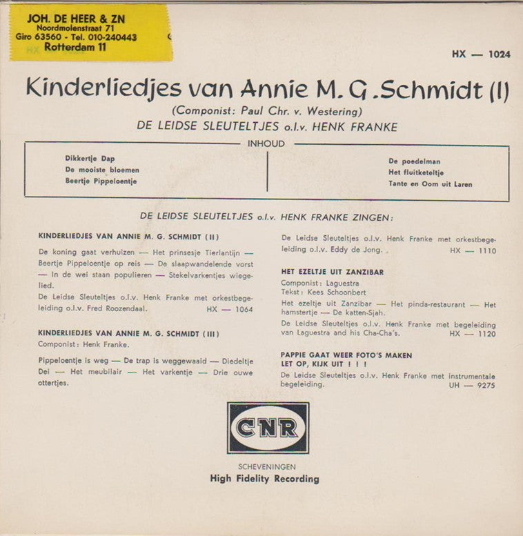 Leidse Sleuteltjes, Henk Franke - Dikkertje Dap 33950 Vinyl Singles Vinyl Goed / Hoes Goed