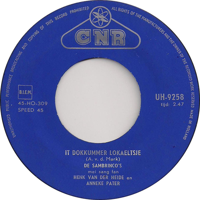 Sambrinco's - Koe Ik Mar Efkes Dyn Antlit Wer Sjen 34502 Vinyl Singles Vinyl Goed / Hoes Generic