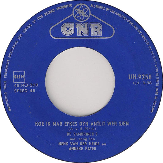 Sambrinco's - Koe Ik Mar Efkes Dyn Antlit Wer Sjen 34502 Vinyl Singles Vinyl Goed / Hoes Generic