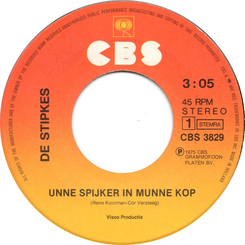 Stipkes / De Bossche Bollen - Unne Spijker In Munne Kop / Munne Kop D'r Af! 32010
