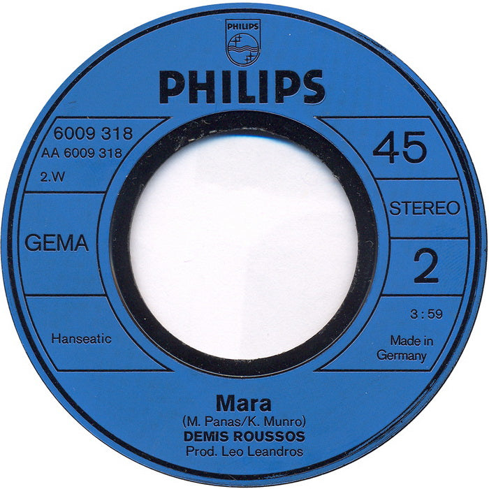 Demis Roussos - Goodbye, My Love, Goodbye Vinyl Singles Vinyl Zeer Goed / Hoesje Generic "VINYLSINGLES.NL"