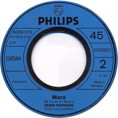 Demis Roussos - Goodbye, My Love, Goodbye Vinyl Singles Vinyl Zeer Goed / Hoesje Generic "VINYLSINGLES.NL"