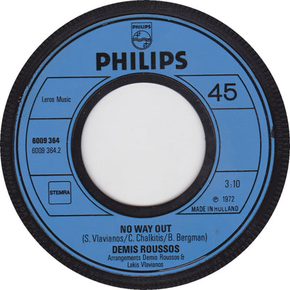Demis Roussos - Goodbye, My Love, Goodbye Vinyl Singles Vinyl Zeer Goed / Hoesje Generic "VINYLSINGLES.NL"