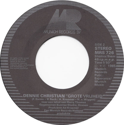Dennie Christian - Schlagercarousel 41272 Vinyl Singles Vinyl (G+) / Hoes (G) Tekst "VINYLSINGLES.NL"