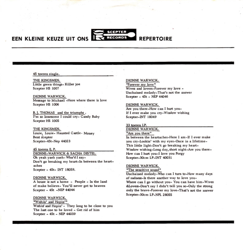 Dionne Warwick - Trains And Boats And Planes 41407 Vinyl Singles Vinyl Goed / Hoes Goed