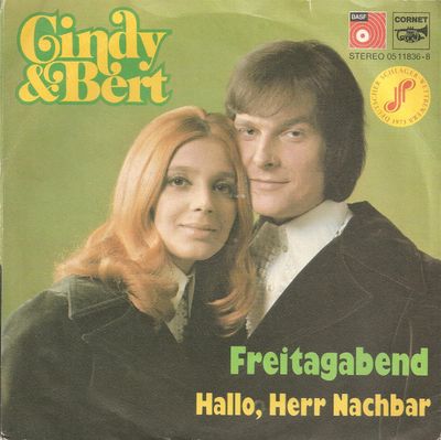 Cindy & Bert - Freitagabend Vinyl Singles Vinyl Zeer Goed / Hoesje Goed "VINYLSINGLES.NL"