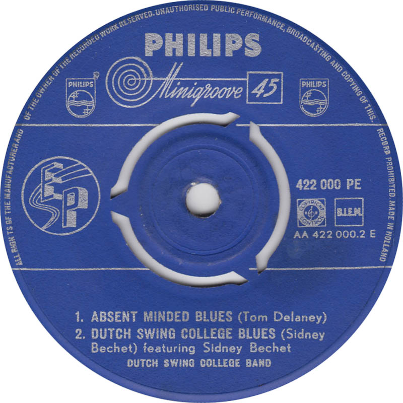 Dutch Swing College Band - King Porter Stomp 18531 Vinyl Singles EP Vinyl Zeer Goed / Hoesje Goed "VINYLSINGLES.NL"