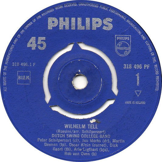 Dutch Swing College Band - Wilhelm Tell 39994 Vinyl Singles Vinyl Zeer Goed / Hoesje Goed "VINYLSINGLES.NL"
