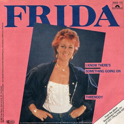 Frida - I Know There's Something Going On Vinyl Singles Vinyl Zeer Goed / Hoesje Stickertje "VINYLSINGLES.NL"