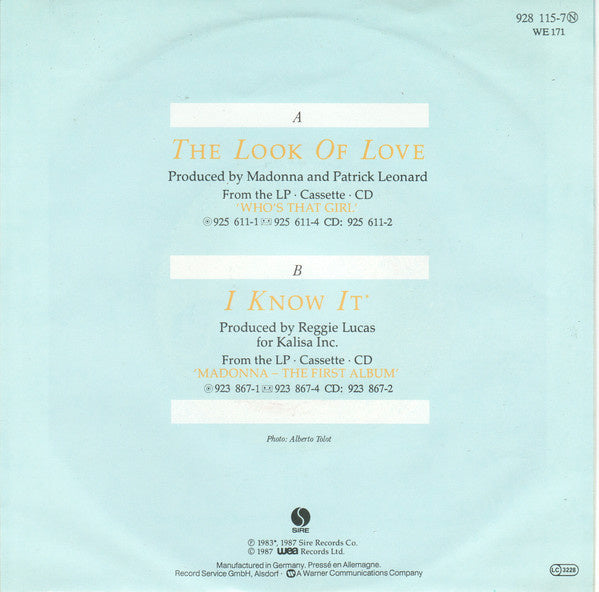 Madonna - The Look Of Love 07297 Vinyl Singles Vinyl Goed / Hoes Goed