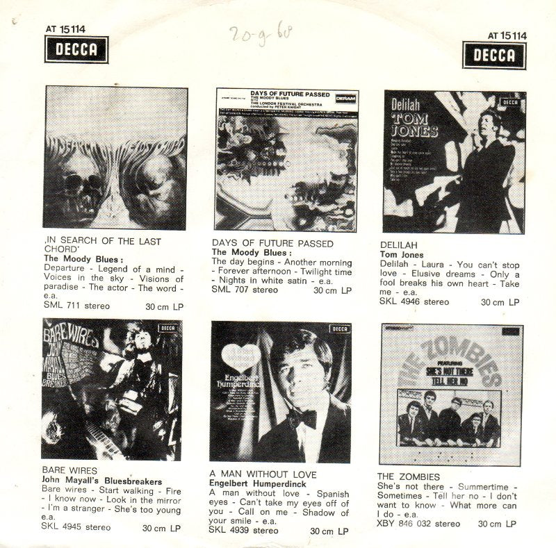 Engelbert Humperdinck - Les Bicyclettes De Belsize 40874 Vinyl Singles Vinyl Goed / Hoes Goed