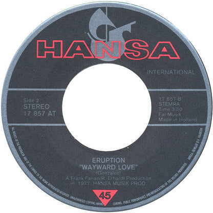 Eruption - Party Party 35357 Vinyl Singles Vinyl Zeer Goed / Hoesje Goed "VINYLSINGLES.NL"