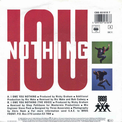 Bros - I Owe You Nothing 22493
