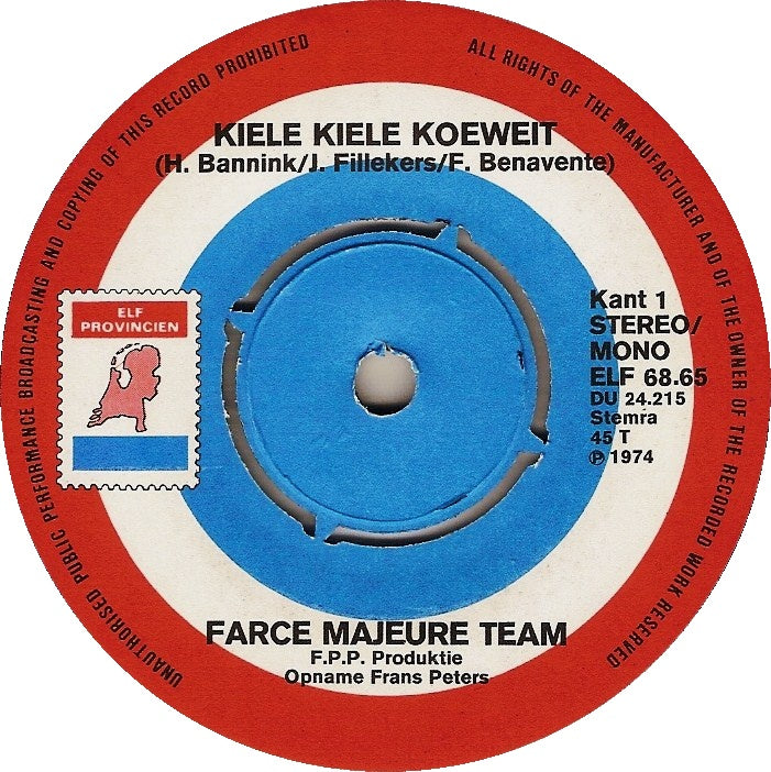 Farce Majeure Team - Kiele Kiele Koeweit 22297 Vinyl Singles Vinyl Zeer Goed / Hoesje Goed "VINYLSINGLES.NL"