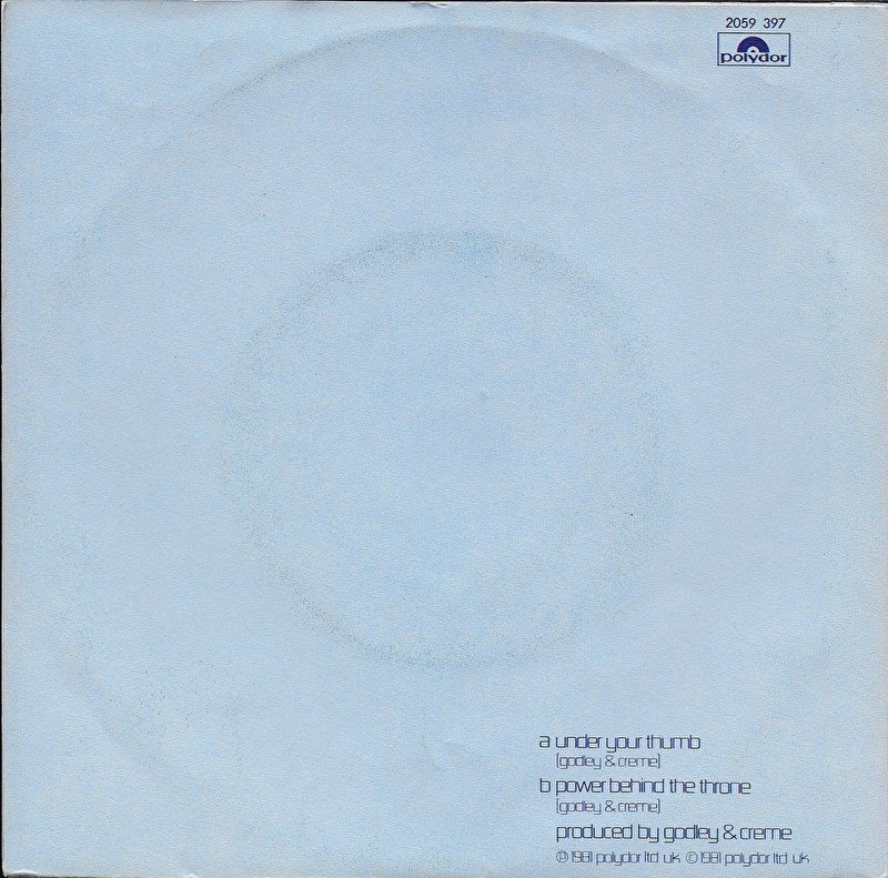 Goodley & Creme - Under Your Thumb Vinyl Singles Vinyl Zeer Goed / Hoesje Goed "VINYLSINGLES.NL"