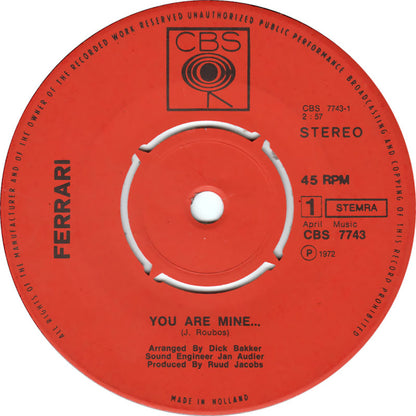 Ferrari - You Are Mine Vinyl Singles Vinyl Zeer Goed / Hoesje Generic "VINYLSINGLES.NL"