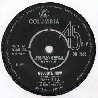 Frank Ifield - Paradise Vinyl Singles Vinyl Zeer Goed / Hoesje Generic "VINYLSINGLES.NL"