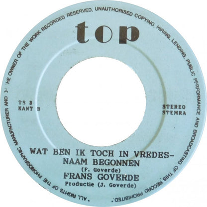 Frans Goverde - Dansen 13093 Vinyl Singles Vinyl Zeer Goed / Hoesje Goed "VINYLSINGLES.NL"