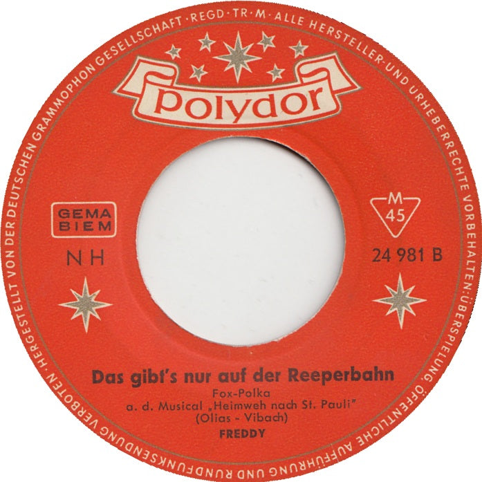 Freddy - Junge Komm Bald Wieder 43247 Vinyl Singles Vinyl Zeer Goed / Hoesje Goed "VINYLSINGLES.NL"