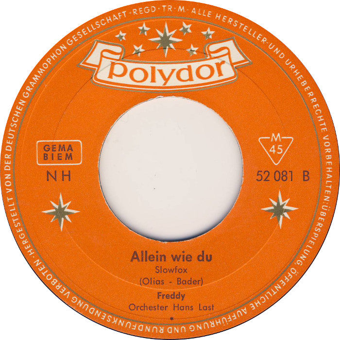 Freddy Quinn - Laß' Mich Noch Einmal In Die Ferne Vinyl Singles Vinyl Zeer Goed / Hoesje Generic "VINYLSINGLES.NL"