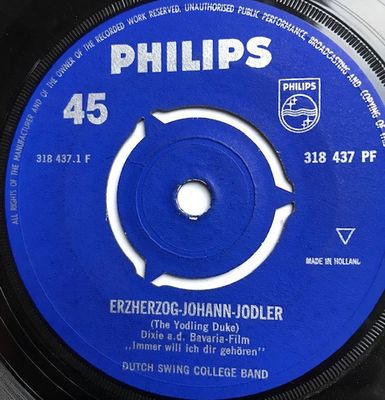 Dutch Swing College Band - Erzherzog-Johann-Jodler Vinyl Singles Vinyl Zeer Goed / Hoesje Generic "VINYLSINGLES.NL"