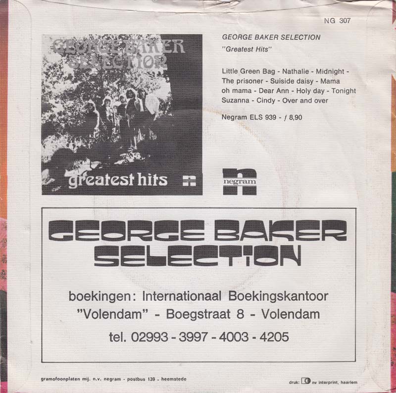 George Baker Selection - Marie-Jeanne 42808 Vinyl Singles Vinyl Zeer Goed / Hoesje Goed "VINYLSINGLES.NL"