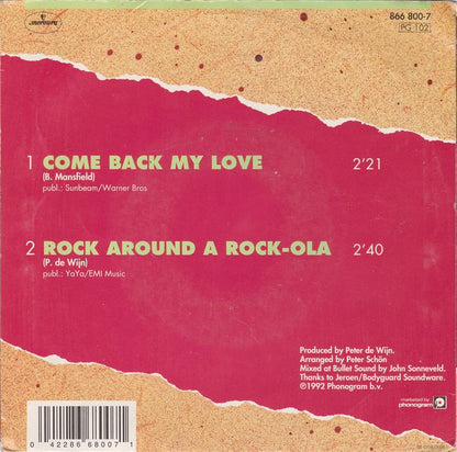 Gerard Joling - Come Back My Love Vinyl Singles Vinyl Zeer Goed / Hoesje Goed "VINYLSINGLES.NL"