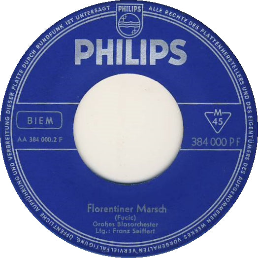 Großes Blasorchester Franz Seiffert - Alte Kameraden 42275 Vinyl Singles Vinyl Goed / Hoes Generic