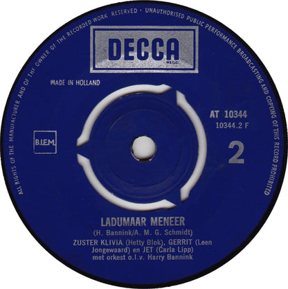 Hetty Blok, Hans Boskamp, Leen Jongewaard, Carla Lipp - Stroei-voei 18837 Vinyl Singles Vinyl Goed / Hoes Generic