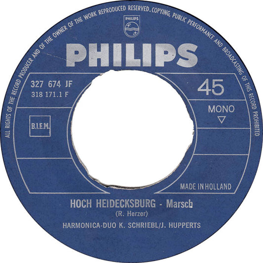 Harmonica Duo K. Schriebl / J. Hupperts - Hoch Heidecksburg Vinyl Singles Vinyl Zeer Goed / Hoesje Generic "VINYLSINGLES.NL"