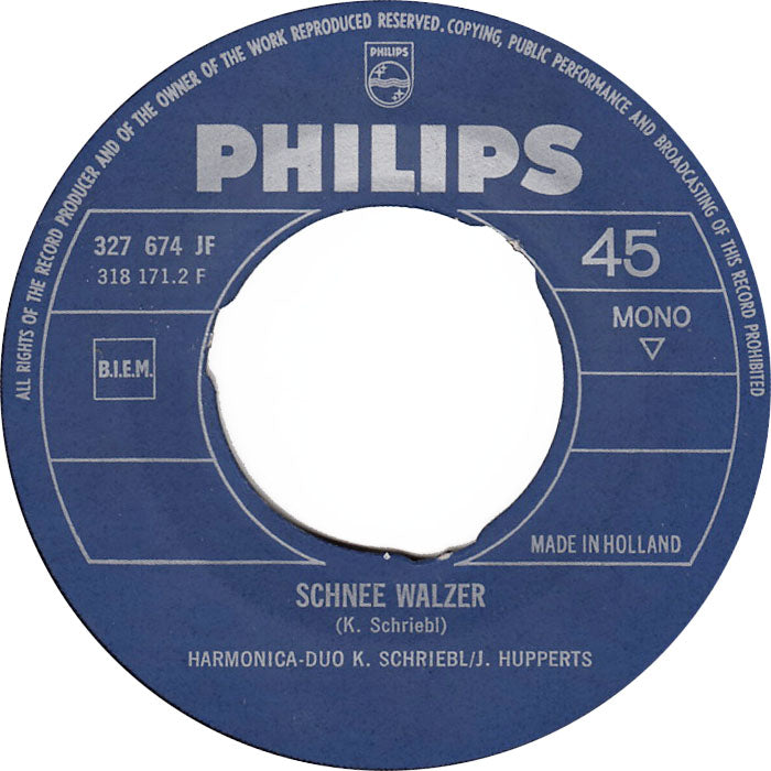 Harmonica Duo K. Schriebl / J. Hupperts - Hoch Heidecksburg Vinyl Singles Vinyl Zeer Goed / Hoesje Generic "VINYLSINGLES.NL"