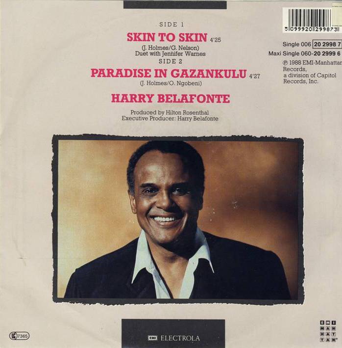 Harry Belafonte - Skin To Skin 34464 Vinyl Singles Vinyl Goed / Hoes Goed