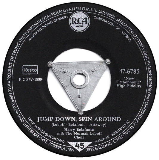 Harry Belafonte - Jump Down, Spin Around 17227 Vinyl Singles Vinyl Zeer Goed / Hoesje Generic "VINYLSINGLES.NL"